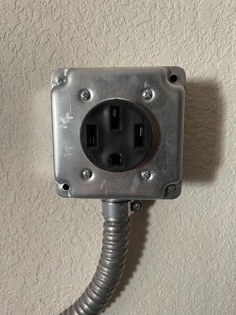 NEMA 14-50 outlet installed for Smart Home Electrical in Alpine